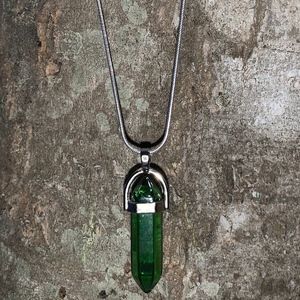 Green Aura Healing Quartz Necklace